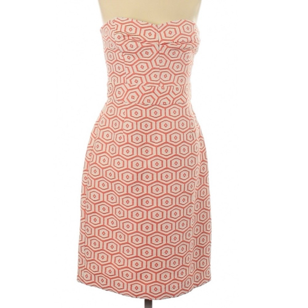 Trina Turk Strapless Geometric Pink Dress